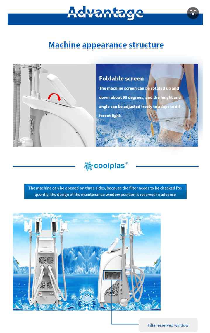 double chin coolplas coolsculpting fat freezing and body slimming Cryolipolysis Machine advantages(1)