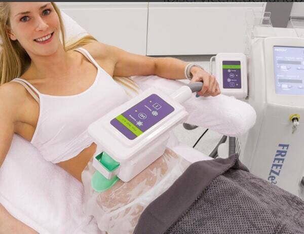 Four handles with double chin coolplas coolsculpting fat freezing and body slimming customer feedback