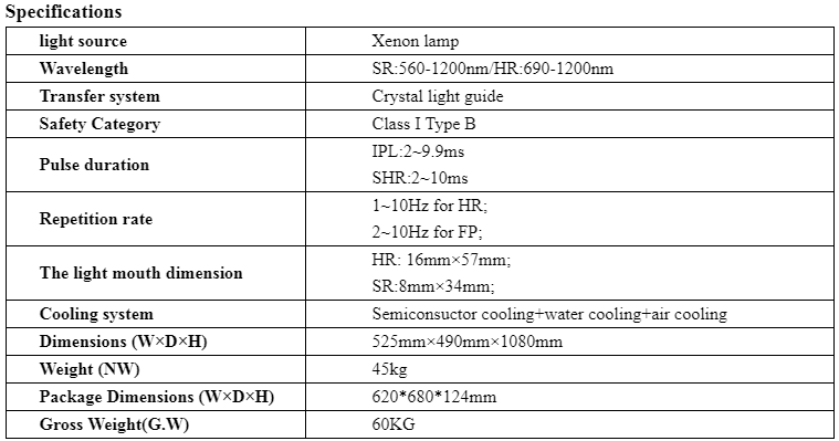 IPL SHR hair removal