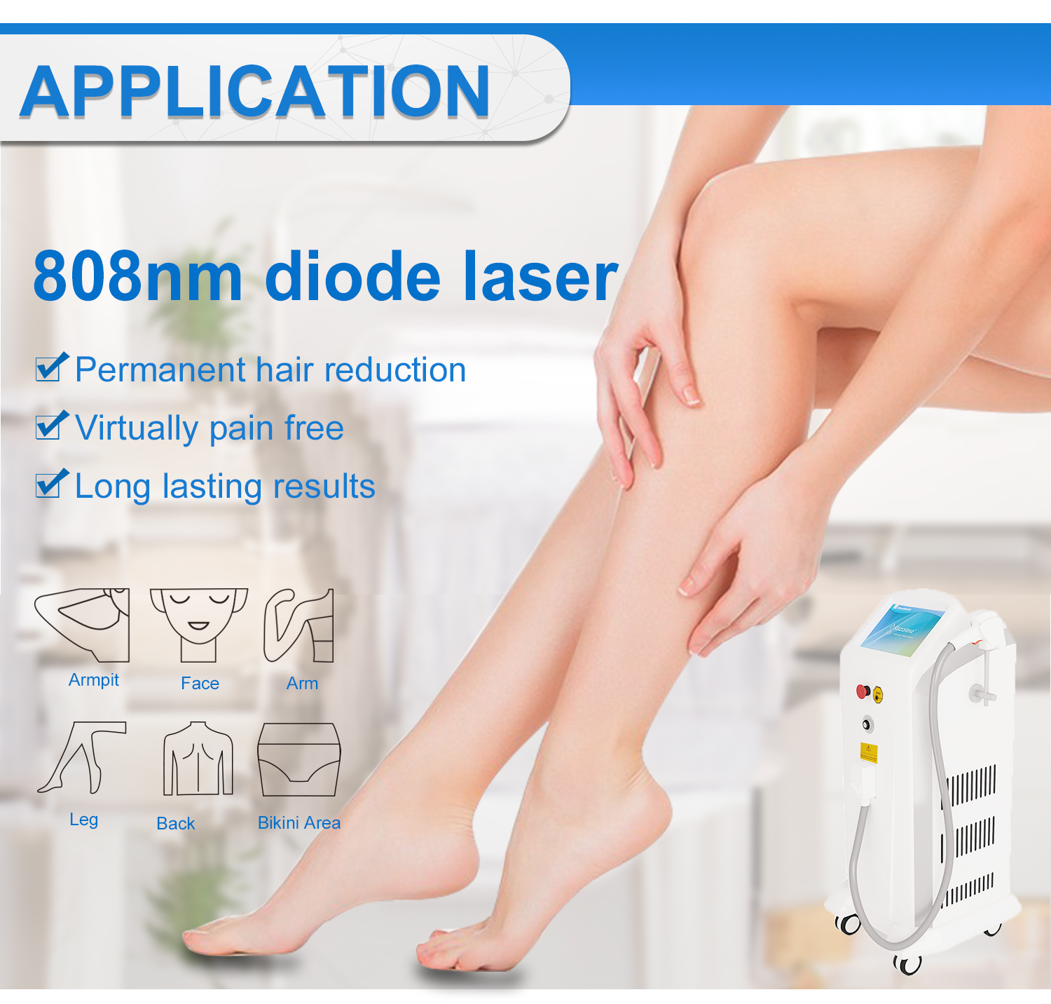 Ice Laser Hair Removal Removal Permanent Body Hair China Machine Ipl High Power Diode Laser