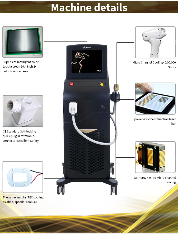 Soprano  Alma xl 808nm painless laser diode laser hair removal user manual