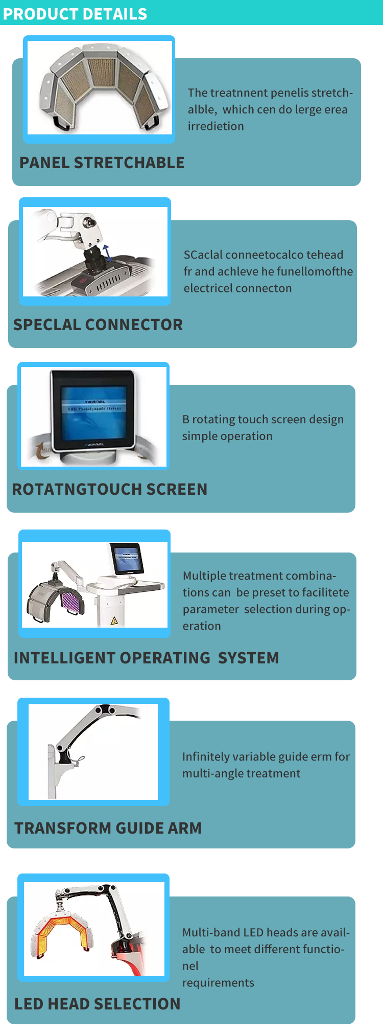 LED Whitening and removing acne