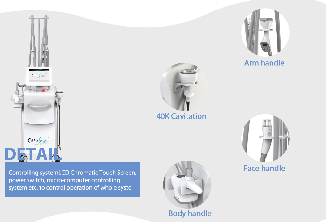 cellushape cavitation RF face and body applicator details