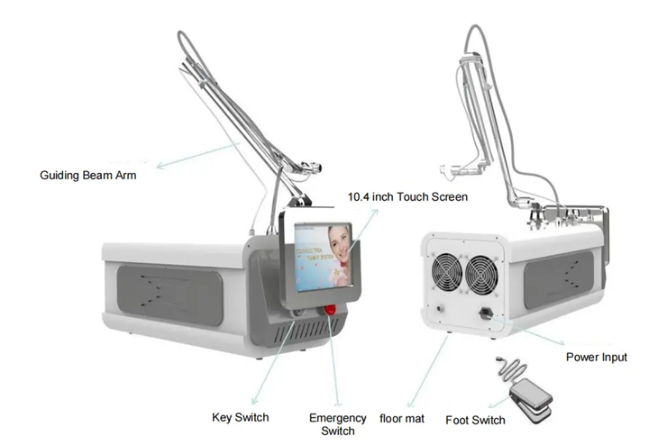 Laser Co2 Fraccionado Beauty Machine Portable Medical Scar Removal Skin Whitening Carbon Peeling 2023 Sincoheren